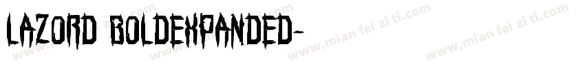 Lazord BOLDexpanded字体转换